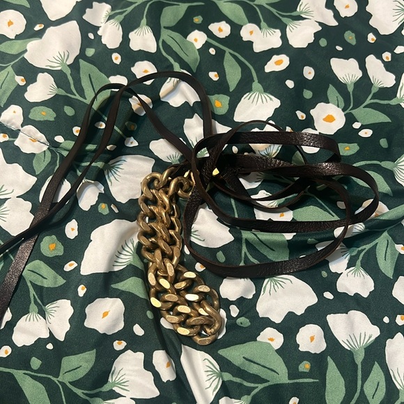 Chain Link & Leather Belt - Picture 2 of 5